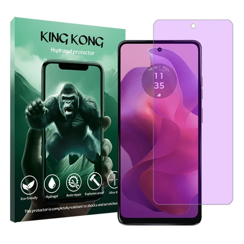 محافظ صفحه نمایش ضداشعه بنفش کینگ کونگ مدل Tough مناسب برای گوشی موبایل موتورولا Moto G24