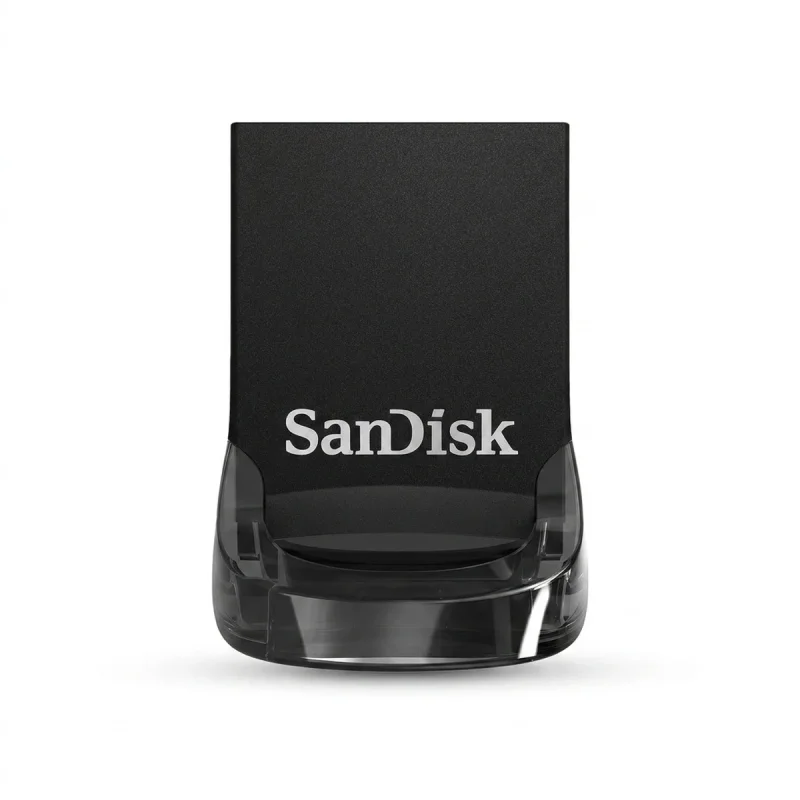 فلش مموری 64GB سن دیسک Ultra Fit با رابط USB 3.1، سرعت خواندن تا 130MB/s، اندازه بسیار کوچک و گیره اتصال بند آویز