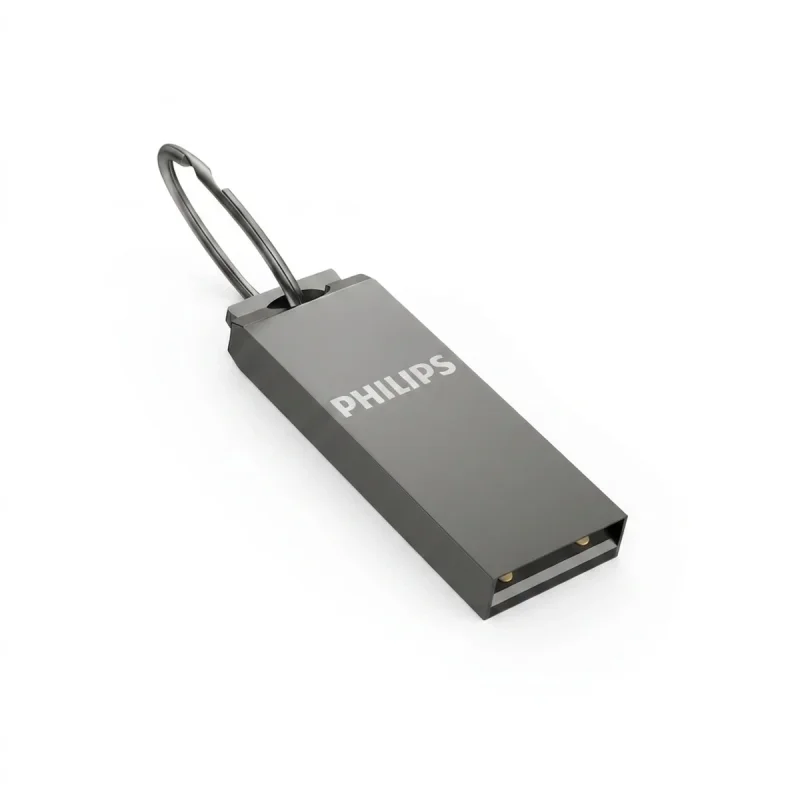 فلش مموری 64 گیگابایت فیلیپس مدل FM21UA-B با رابط USB 2.0، سرعت خواندن 30 و نوشتن 15 مگابایت بر ثانیه، سازگار با ویندوز، مک و لینوکس، بدنه ضد خش و ضد اثر انگشت