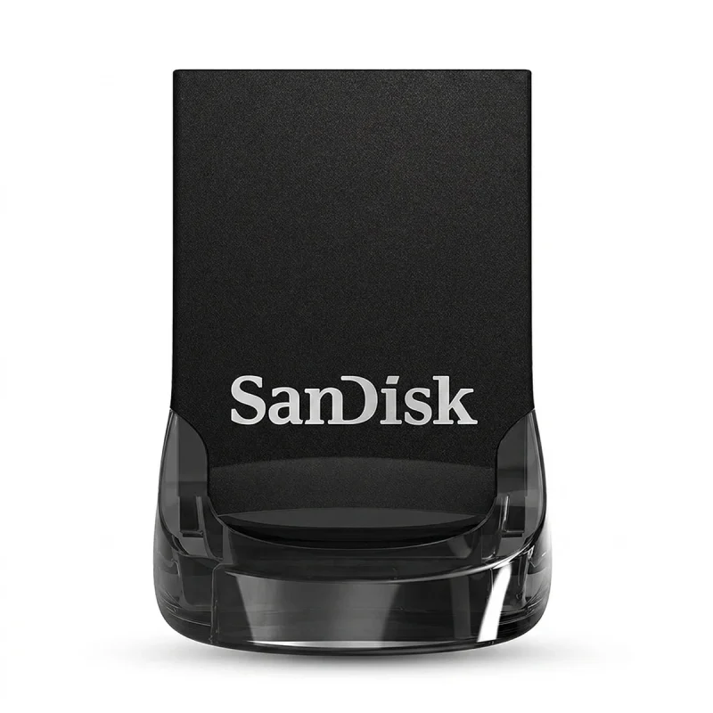 فلش مموری سن دیسک مدل ULTRA FIT USB 3.1 ظرفیت 64 گیگابایت با سرعت خواندن 130 مگابایت بر ثانیه، طراحی فوق کوچک، نرم‌افزار امنیتی SanDisk SecureAccess و بازیابی فایل RESCUEPRO Deluxe، مناسب ضبط خودرو و تلویزیون