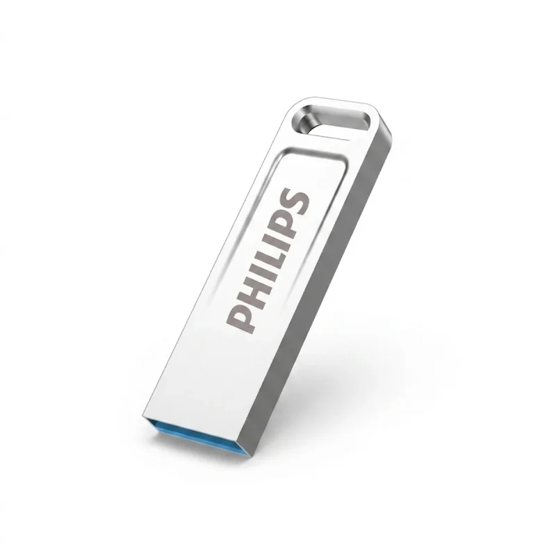فلش مموری 64 گیگابایت فیلیپس مدل FM21UA-F با رابط USB 2.0، سرعت خواندن 30 مگابایت بر ثانیه، سرعت نوشتن 15 مگابایت بر ثانیه، ضد خش و ضد اثر انگشت، سازگار با ویندوز، مک OS و لینوکس