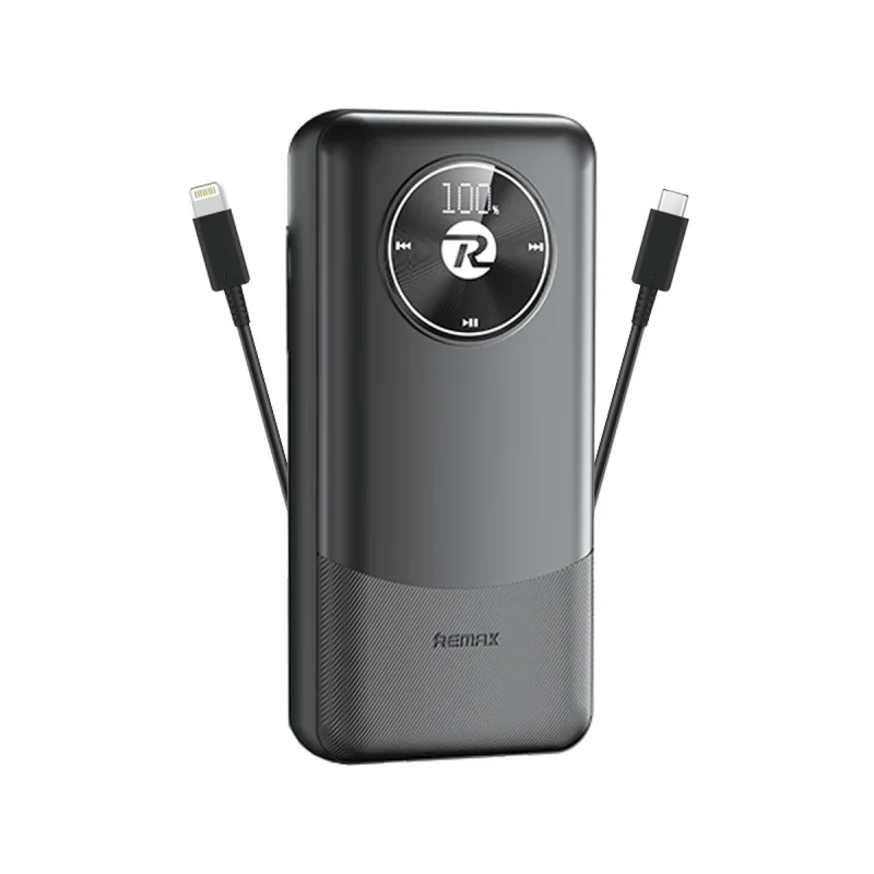 پاوربانک ریمکس مدل Fast Charge 2way ظرفیت 20000 میلی آمپر ساعت به همراه کابل USB-C و لایتنینگ