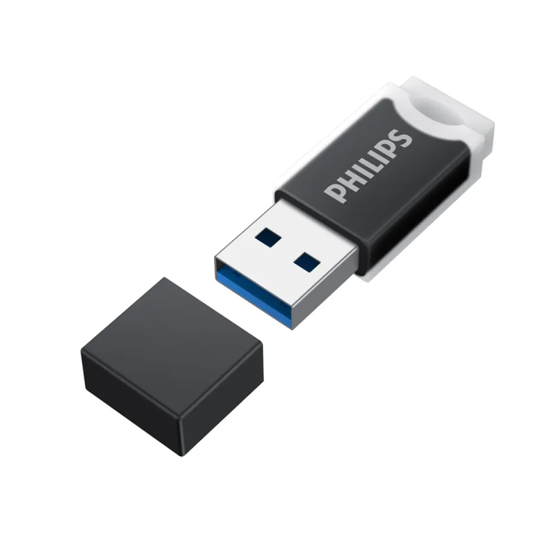 فلش مموری 32 گیگابایت فیلیپس مدل FM10UA-B با رابط USB 2.0، سرعت خواندن 30 مگابایت بر ثانیه، سرعت نوشتن 15 مگابایت بر ثانیه، سازگار با ویندوز، مک OS و لینوکس، مقاوم در برابر خش و اثر انگشت