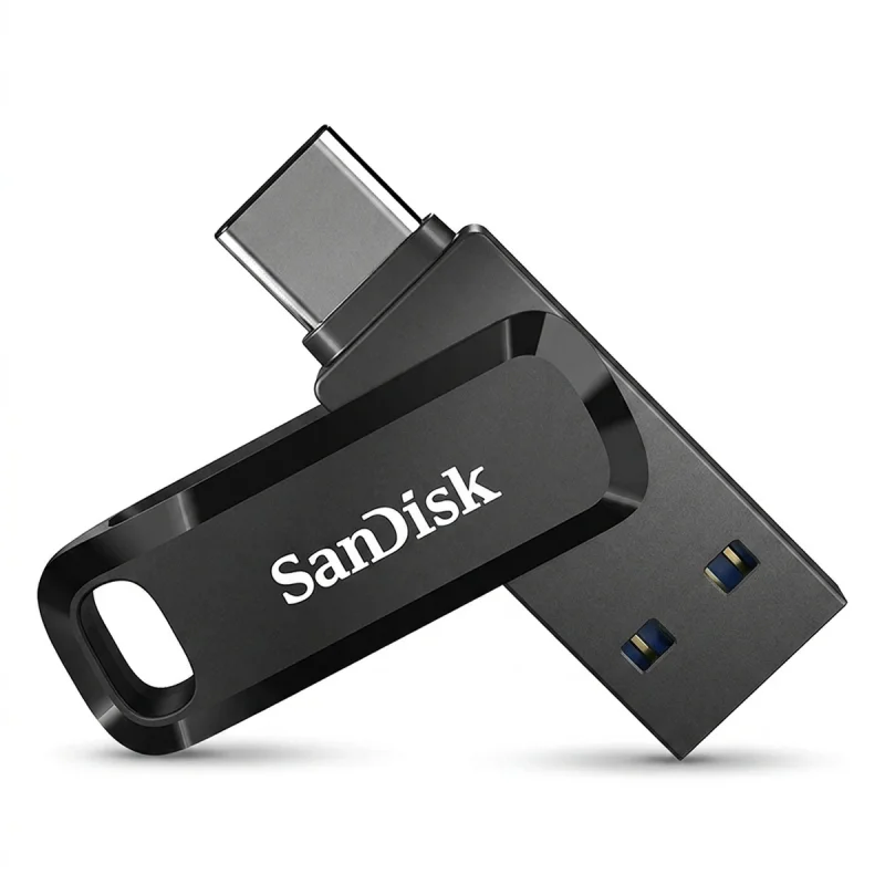 فلش مموری سن دیسک Ultra Dual Drive Go ظرفیت 256 گیگابایت با درگاه USB Type-C مقاوم در برابر خش، شوک، لرزش و گرد و غبار