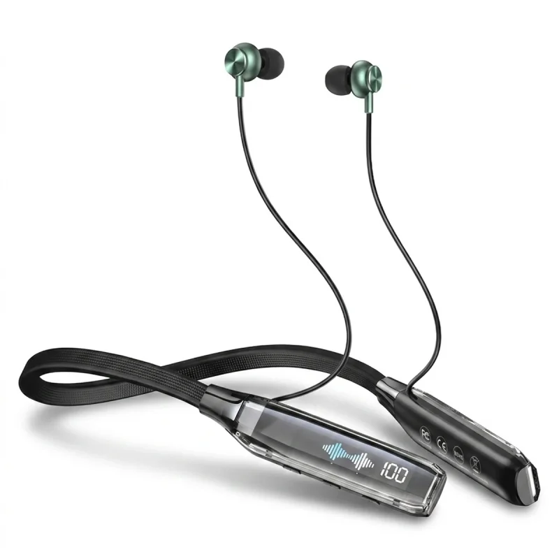 هدفون بلوتوثی گردنی ریمکس مدل RB-S20 با حذف نویز HD، درگاه شارژ USB Type-C، با قابلیت اتصال به چند دستگاه، طراحی ارگونومیک، مقاوم در برابر رطوبت و عرق
