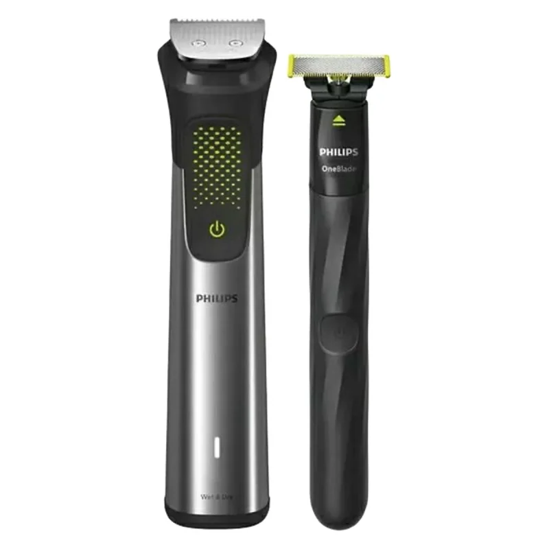 ماشین اصلاح موی سر و صورت فیلیپس مدل MG9553 با 45 تیغه، باتری 1200mAh، شارژ سریع USB، طراحی ارگونومیک، ضدآب برای استفاده زیر دوش و شانه قابل تنظیم دستی