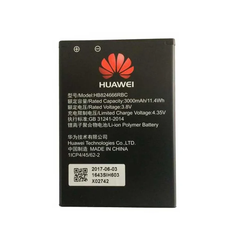 باتری لیتیومی هوآوی مدل HB824666RBC ظرفیت 3000 میلی آمپر ساعت مناسب برای مودم  M60