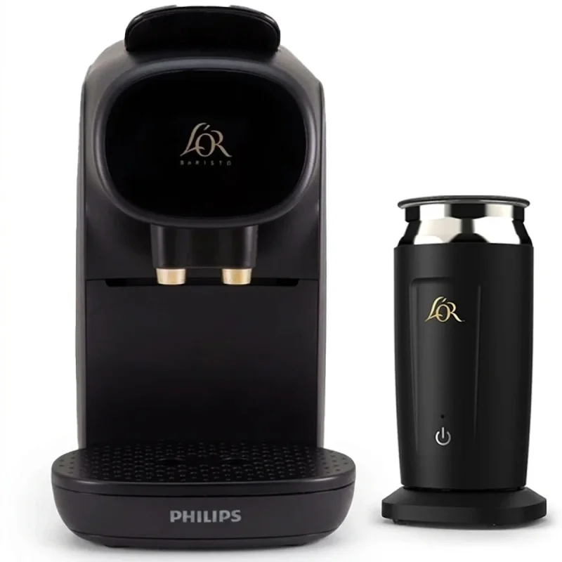 اسپرسوساز کپسولی 800 میلی‌لیتر فیلیپس مدل L'OR Barista Sublime LM9012 با فشار بخار 19 بار، قابلیت تهیه هم‌زمان 2 فنجان و کف شیرساز لور