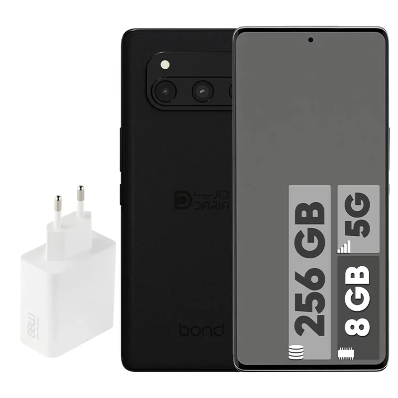 گوشی موبایل داریا مدل bond 5G دو سیم کارت ظرفیت 256 گیگابایت و رم 8 گیگابایت به همراه شارژر