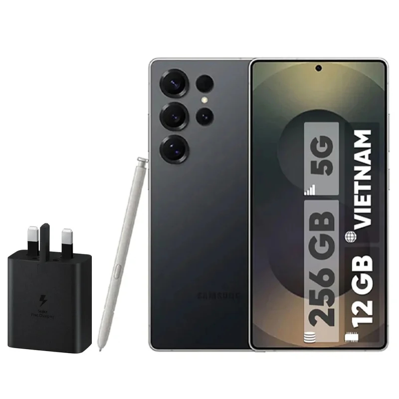 گوشی موبایل سامسونگ مدل Galaxy S25 Ultra دو سیم کارت ظرفیت 256 گیگابایت و رم 12 گیگابایت - پک ویتنام - به همراه شارژر 45 وات سامسونگ