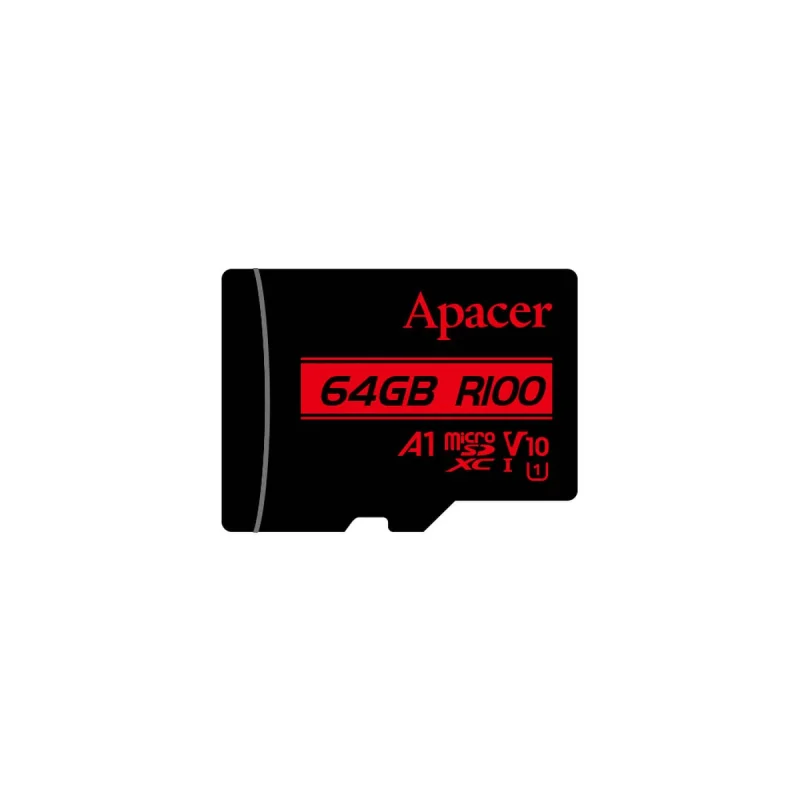 کارت حافظه microSDXC اپیسر مدل R100 کلاس 10 استاندارد UHS-I U1 سرعت 100MBps ظرفیت 64 گیگابایت
