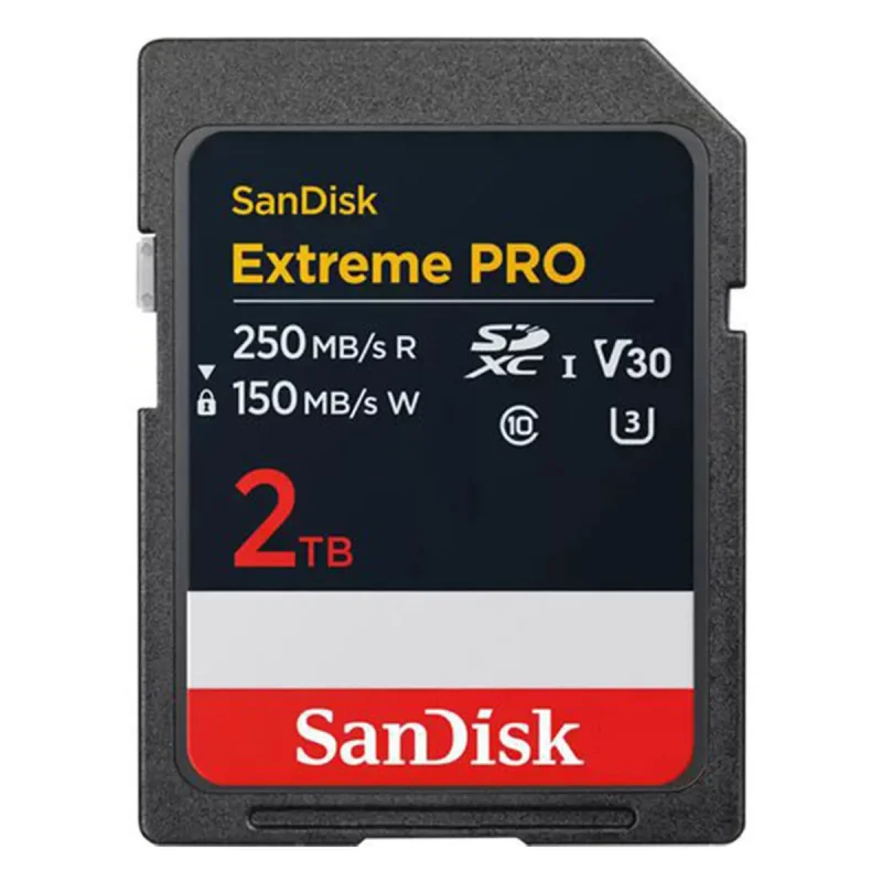 کارت حافظه SDXC سن دیسک مدل Extreme PRO کلاس 10 استاندارد UHS-I U3 سرعت 250MB/s ظرفیت 2 ترابایت