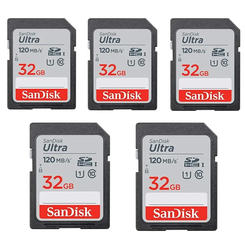 کارت حافظه SDHC سن دیسک مدل Ultra کلاس 10 استاندارد UHS-I U1 سرعت 120MBps ظرفیت 32 گیگابایت بسته 5عددی