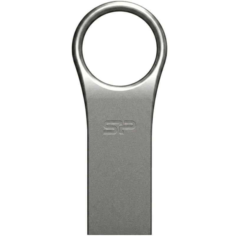 فلش مموری 32 گیگابایت سیلیکون پاور مدل Firma F80 با رابط USB 2.0، بدنه آلیاژ روی بدون درب و مقاوم در برابر شوک و لرزش
