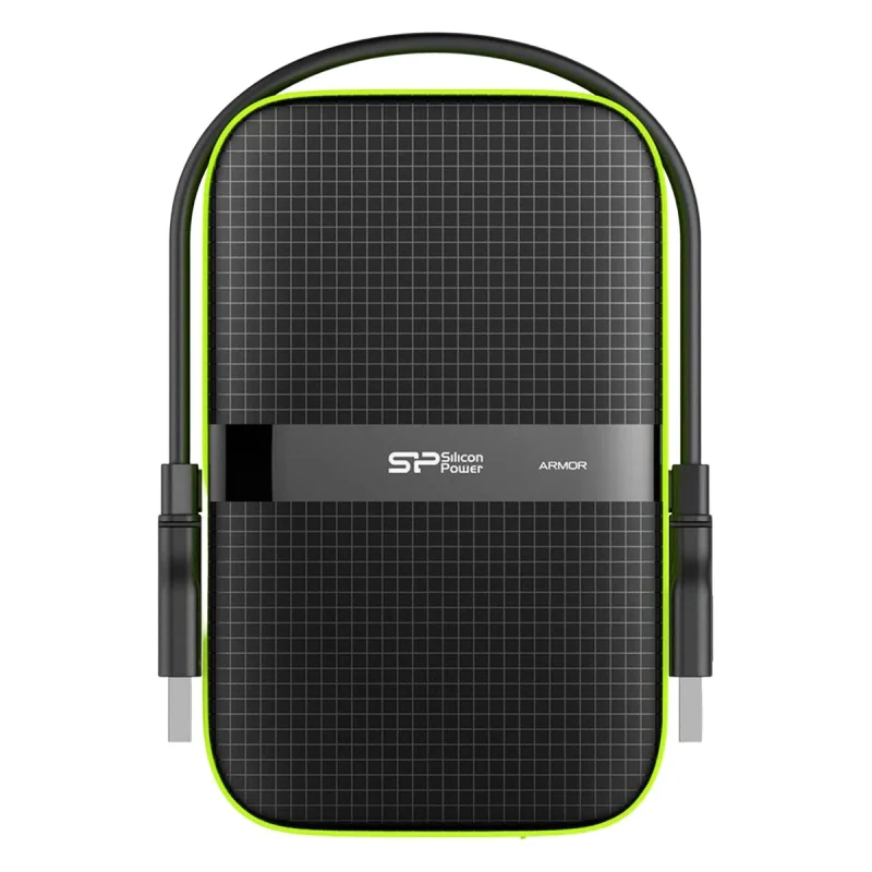 هارد اکسترنال سیلیکون پاور مدل Armor A60 ظرفیت یک ترابایت دارای رابط USB Type-A 3.2