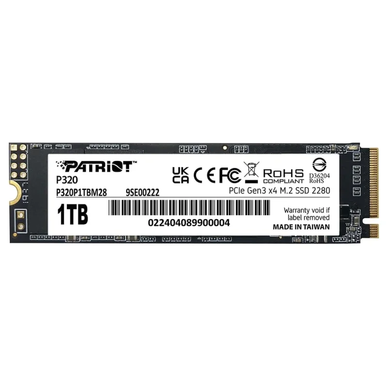 اس اس دی اینترنال PCIe Gen3 x4 پتریوت مدل P320 ظرفیت 1 ترابایت