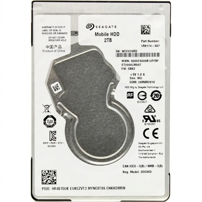 هارددیسک اینترنال سیگیت مدل ST2000LM007 ظرفیت 2 ترابایت
