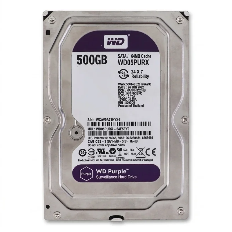هارد دیسک اینترنال وسترن دیجیتال مدل WD05PURX ظرفیت 500 گیگابایت