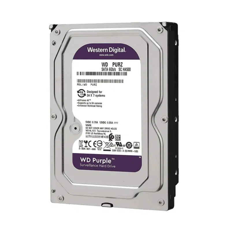 هارد دیسک اینترنال وسترن دیجیتال با رابط SATA 3.0 مدل Wd500purz ظرفیت 500 گیگابایت
