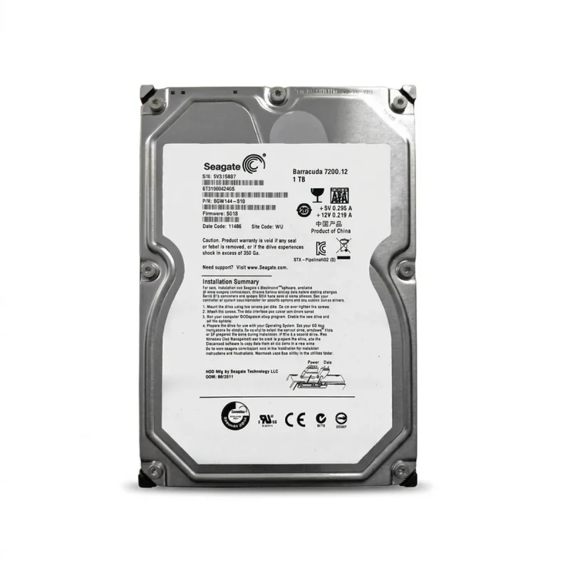 هارد دیسک اینترنال سیگیت با رابط SATA مدل Barracuda 7200rpm sata6 HDD ظرفیت 1 ترابایت