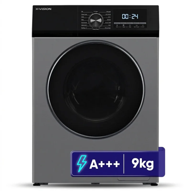 ماشین لباسشویی اتوماتیک ایکس ویژن مدل TP92-BSD ظرفیت 9 کیلوگرم