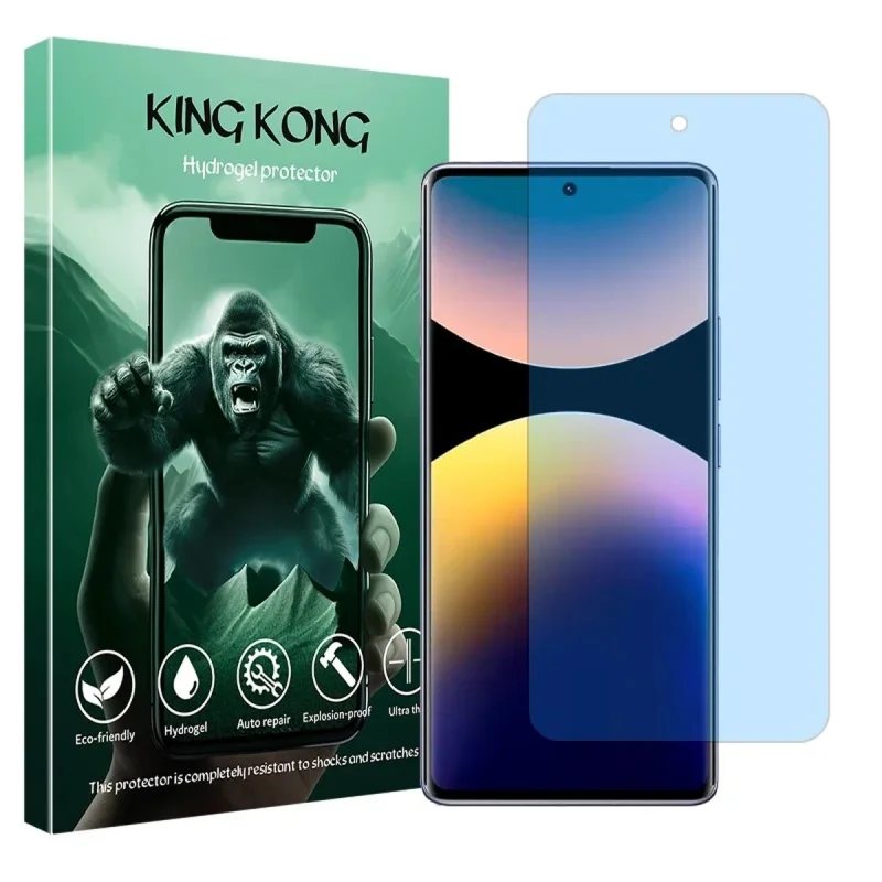 محافظ صفحه نمایش آنتی بلو کینگ کونگ مدل هیدروژلی مناسب برای گوشی موبایل شیائومی Poco M8 Pro