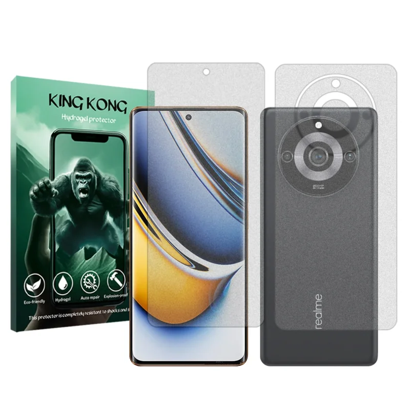 محافظ صفحه نمایش مات کینگ کونگ مدل Tough مناسب برای گوشی موبایل ریلمی 11 Pro Plus به همراه محافظ پشت گوشی