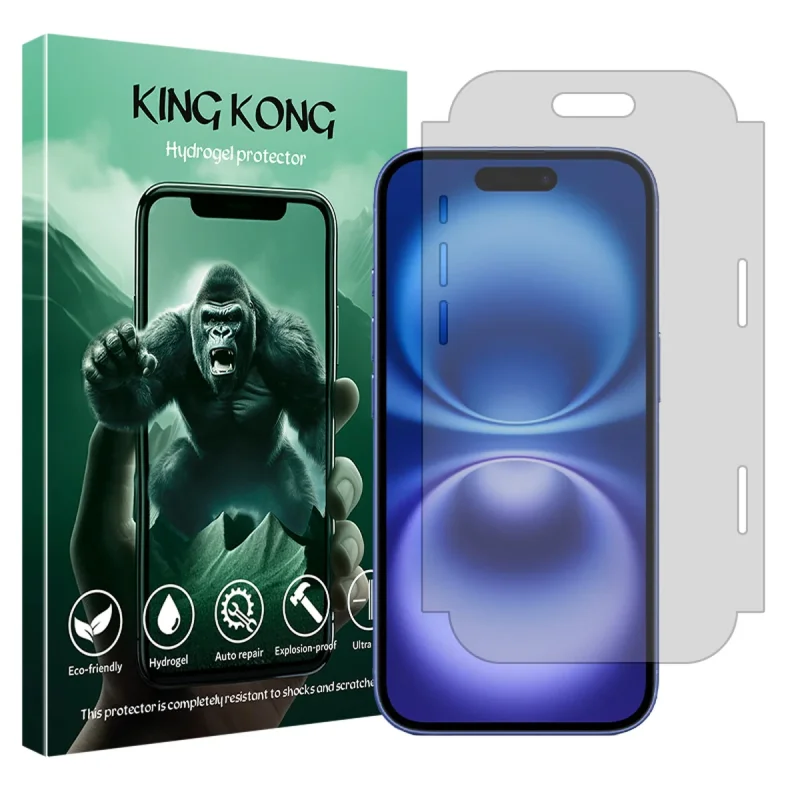 محافظ صفحه نمایش کینگ کونگ مدل شفاف مناسب برای گوشی موبایل اپل iPhone 16