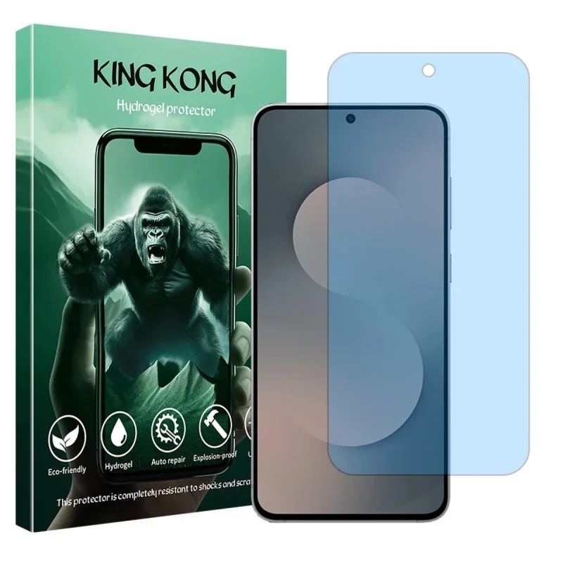 محافظ صفحه نمایش آنتی بلو کینگ کونگ مدل هیدروژلی مناسب برای گوشی موبایل سامسونگ Galaxy S25 FE