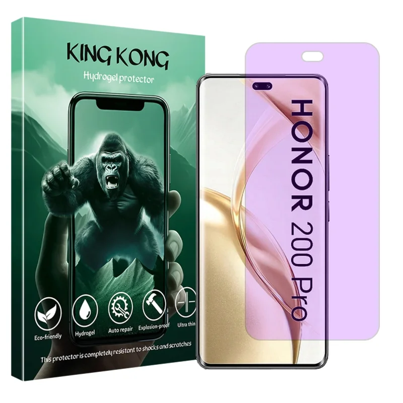 محافظ صفحه نمایش ضداشعه بنفش کینگ کونگ مدل Tough مناسب برای گوشی موبایل آنر 200 Pro