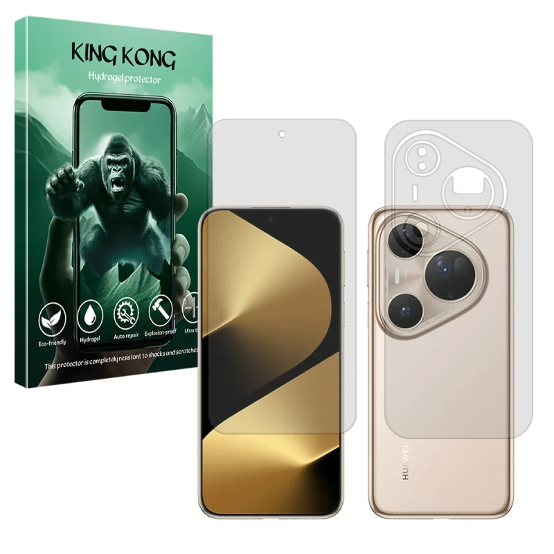 محافظ صفحه نمایش مات کینگ کونگ مدل Tough مناسب برای گوشی موبایل هوآوی Pura 80 Ultra به همراه محافظ پشت گوشی