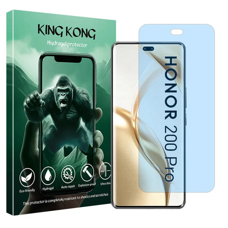 محافظ صفحه نمایش مات ضداشعه آبی کینگ کونگ مدل Tough مناسب برای گوشی موبایل آنر 200 Pro
