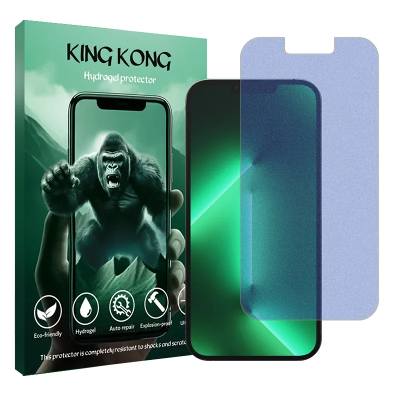 محافظ صفحه نمایش مات ضداشعه آبی کینگ کونگ مدل Tough مناسب برای گوشی موبایل اپل iPhone 13 Pro Max