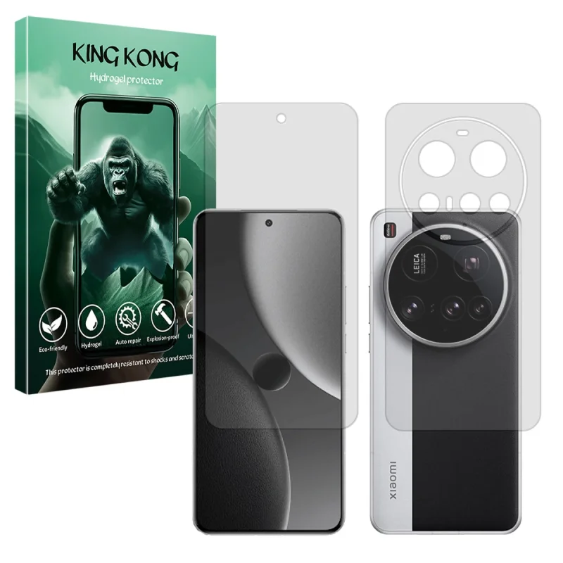 محافظ صفحه نمایش کینگ کونگ مدل Tough مناسب برای گوشی موبایل شیائومی 15 Ultra به همراه محافظ پشت گوشی