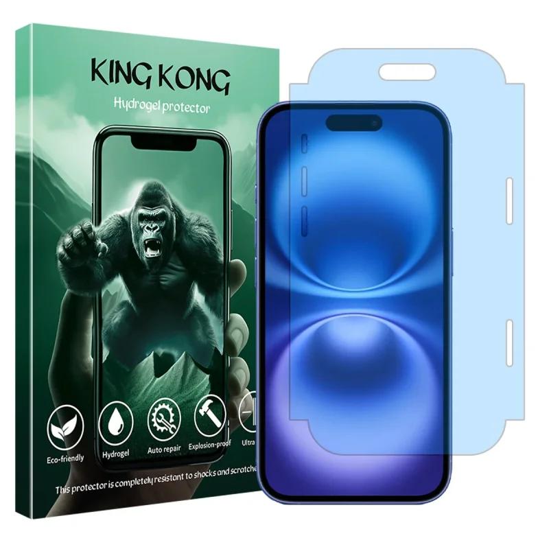 محافظ صفحه نمایش کینگ کونگ مدل بلوکات مناسب برای گوشی موبایل اپل iPhone 16