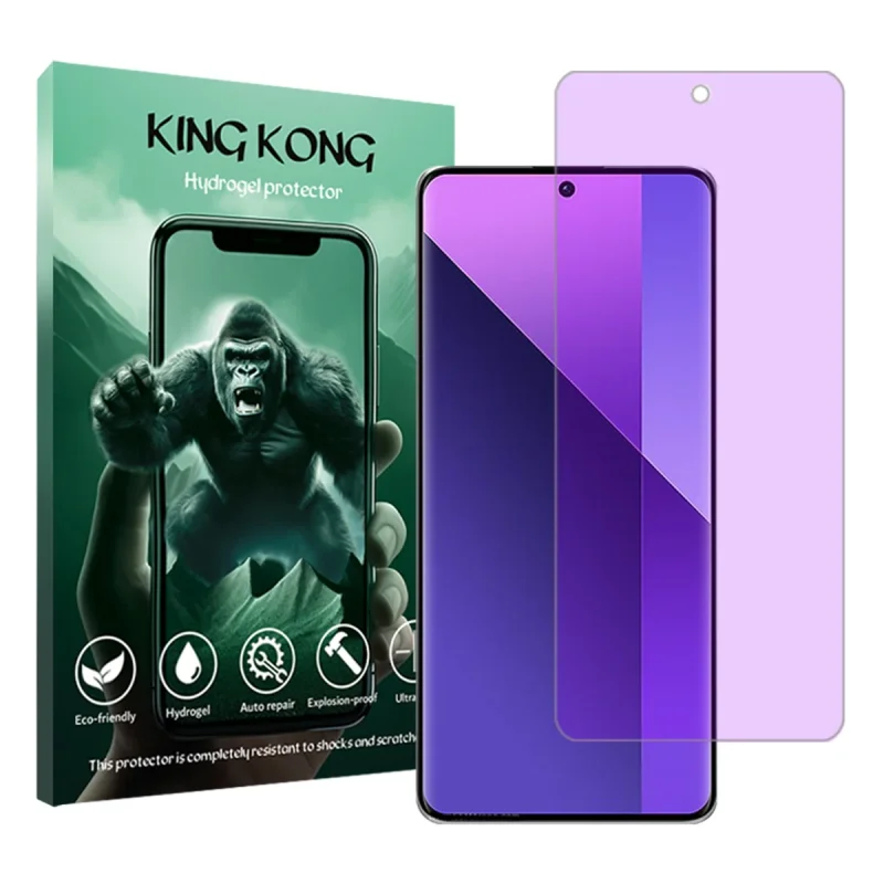 محافظ صفحه نمایش ضداشعه بنفش کینگ کونگ مدل Tough مناسب برای گوشی موبایل شیائومی Redmi Note 13 Pro Plus
