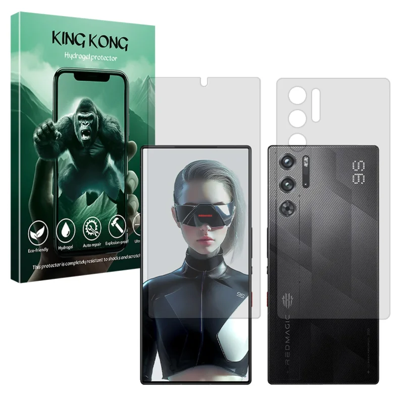 محافظ صفحه نمایش مات کینگ کونگ مدل Tough مناسب برای گوشی موبایل زد تی ای Nubia Red Magic 9S Pro به همراه محافظ پشت گوشی