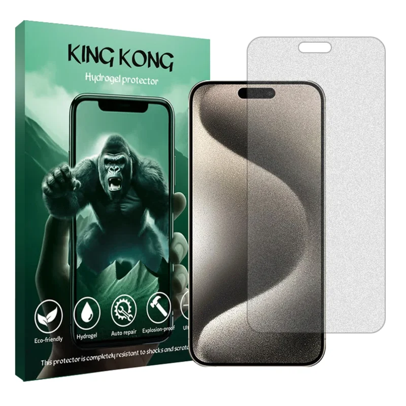 محافظ صفحه نمایش مات کینگ کونگ مدل Tough مناسب برای گوشی موبایل اپل iPhone 15 Pro Max