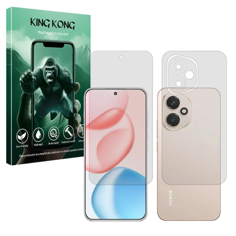 محافظ صفحه نمایش شفاف کینگ کونگ مدل Tough مناسب برای گوشی موبایل آنر 400 به همراه محافظ پشت گوشی