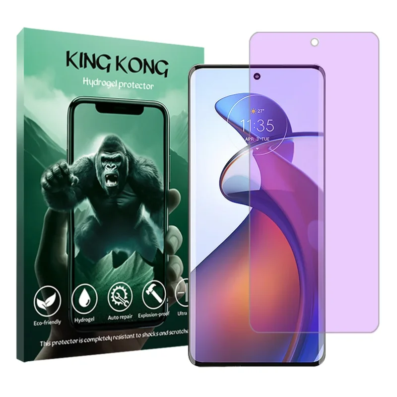 محافظ صفحه نمایش ضداشعه بنفش کینگ کونگ مدل Tough مناسب برای گوشی موبایل موتورولا Edge 30 Fusion