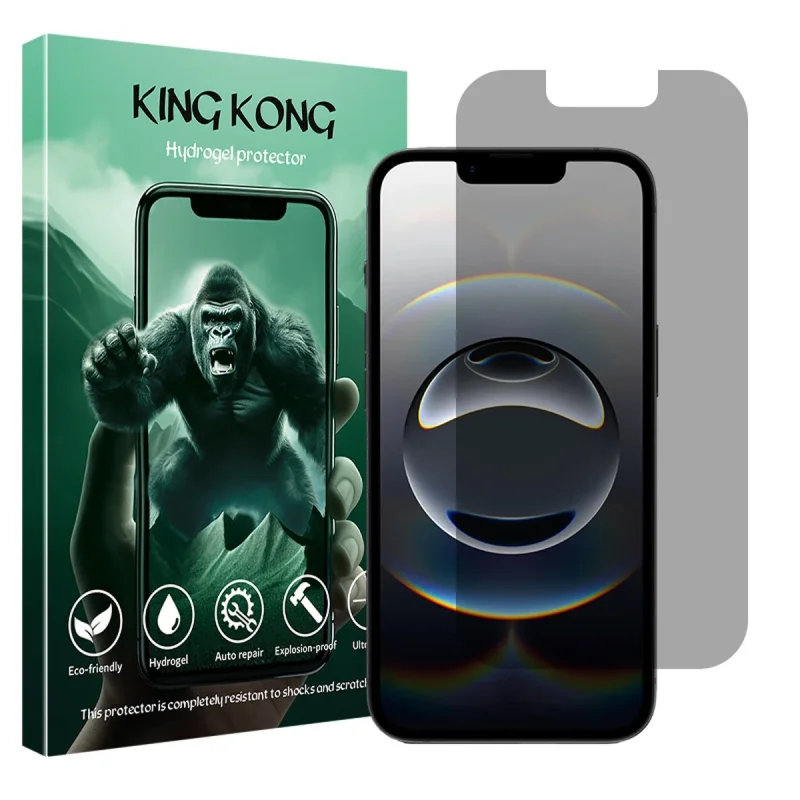 محافظ صفحه نمایش حریم شخصی کینگ کونگ مدل Tough مناسب برای گوشی موبایل اپل iPhone 16e