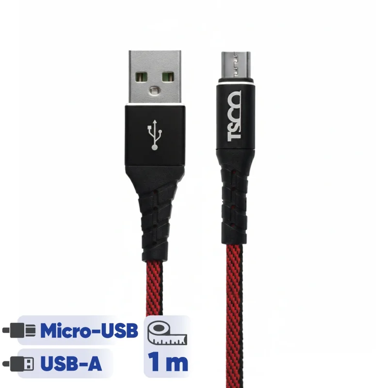 کابل تبدیل USB به microUSB تسکو مدل TC A72N طول 1 متر