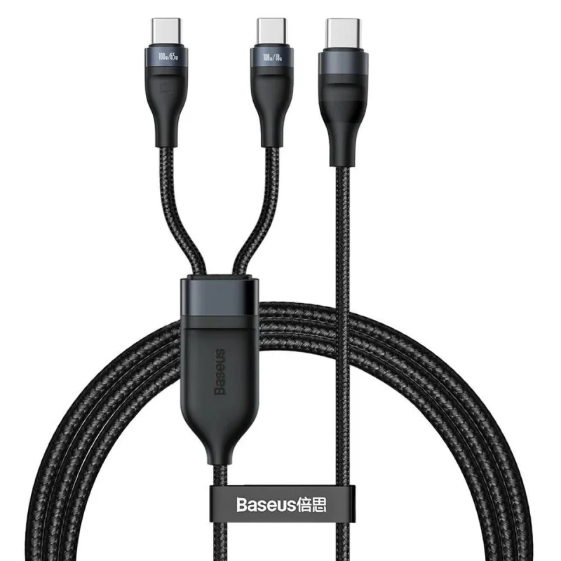 کابل تبدیل 1 به 2 USB-C باسئوس مدل CA1T2-C01 طول 1.5 متر