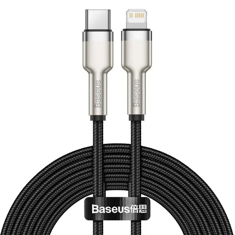 کابل تبدیل USB-C به لایتنینگ بیسوس مدل CATLJK-01 Zinc Alloy PD20W طول 25 سانتی متر
