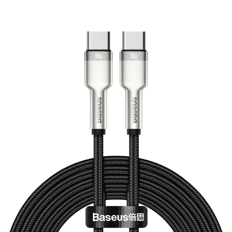 کابل تبدیل USB-C باسئوس مدل Metal Series 100W طول 2 متر