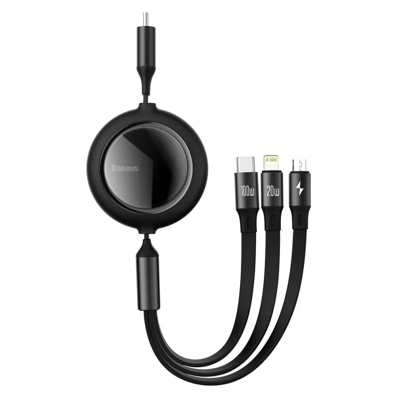 کابل تبدیل USB-C به USB-C/microUSB/لایتنینگ باسئوس مدل CAMLC-AMJ طول 1.2 متر