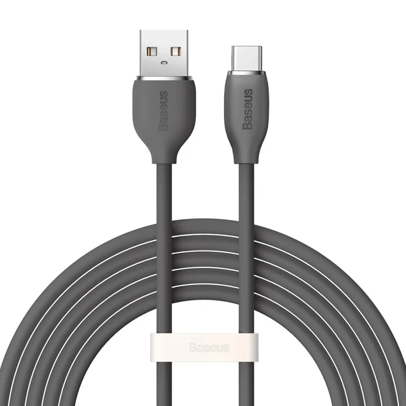 کابل تبدیل USB به USB-C باسئوس مدل JELLY LIQUID SILICA GEL 100W طول 2 متر