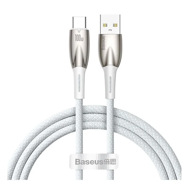 کابل تبدیل USB به USB-C بیسوس مدل  Glimmer Series Fast 100w طول 1 متر