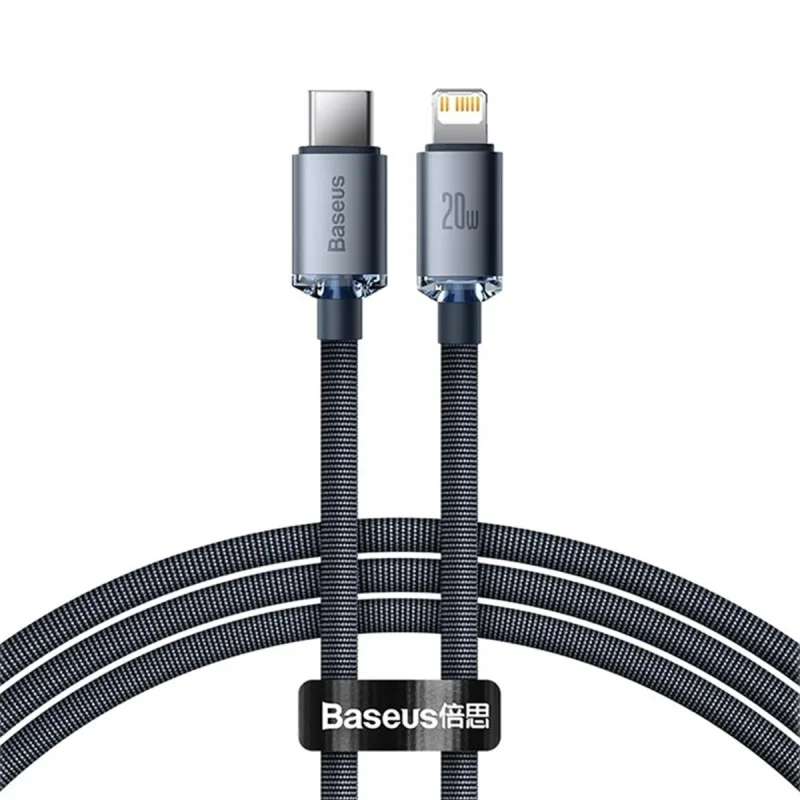 کابل تبدیل USB-C به لایتنینگ بیسوس مدل Crystal Shine طول 1.2 متر