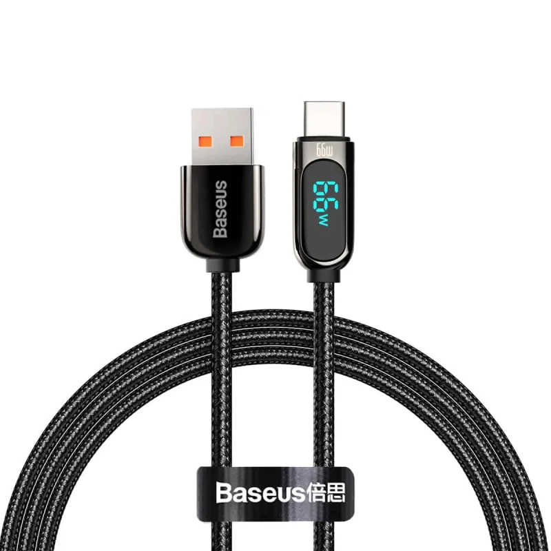 کابل تبدیل USB به USB-C باسئوس مدل Digital Display 66w طول 1 متر